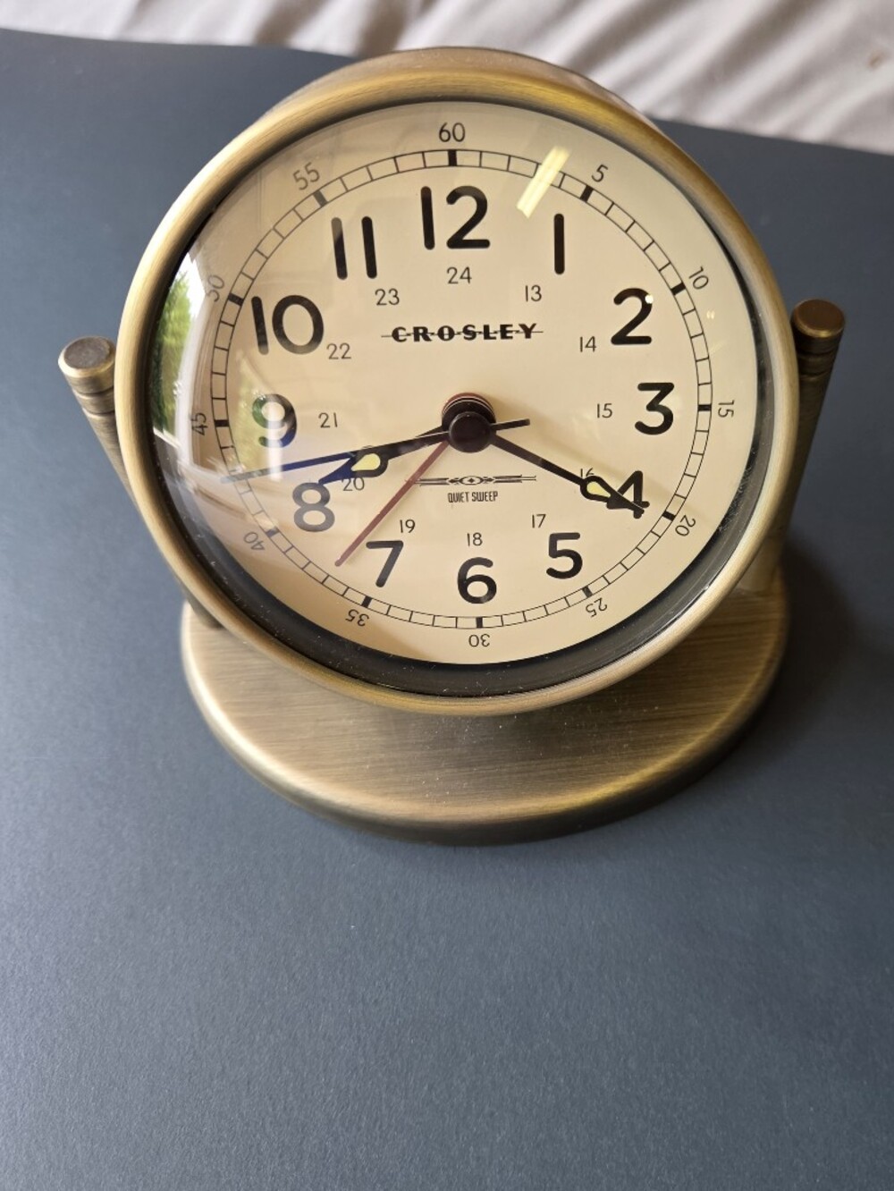 Crosley Brass Desktop Clock